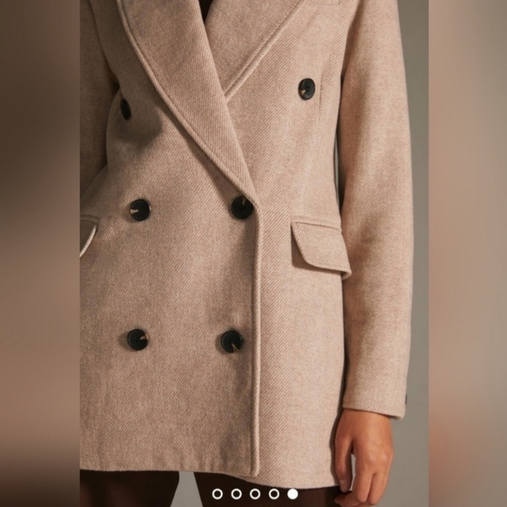 NWT Anthropologie Avec Les Filles Double-BreastedWoolCoat, Size XS - Picture 5 of 16